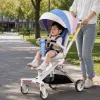 Baby strollers, high-view shock-absorbing strollers that can be used for sitting or lying down and can be pushed in both directions Application Scenario